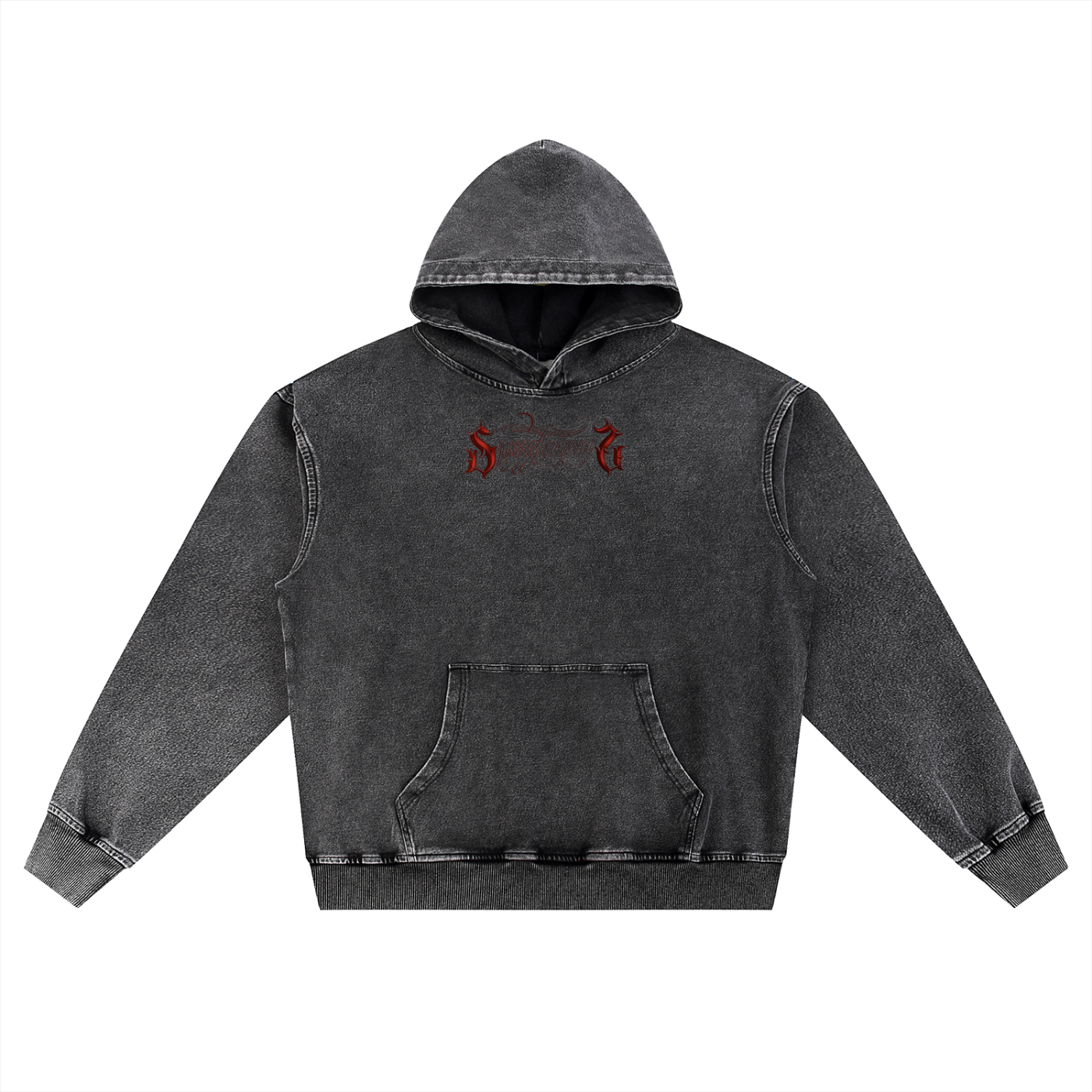 Spwntaneouz “Red Eyes” Snow Wash Hoodie