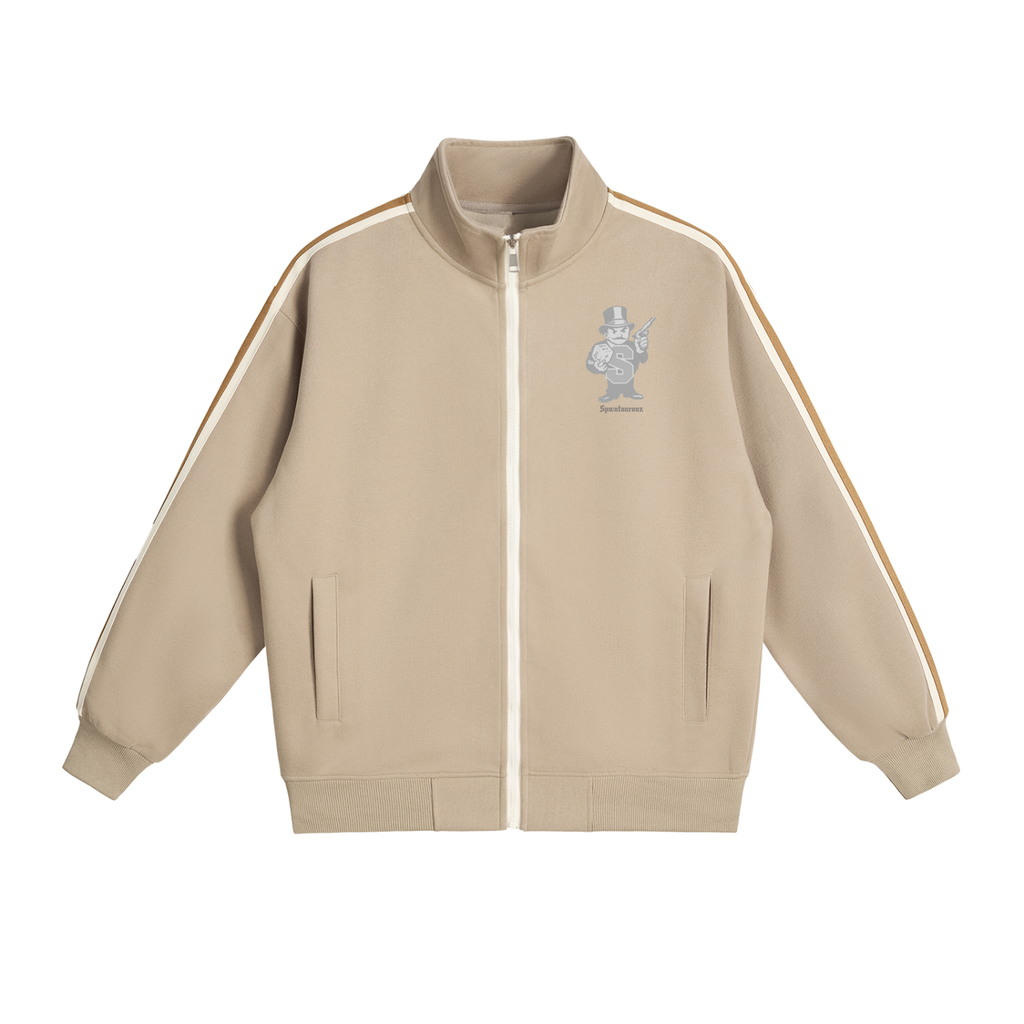 Spwntaneouz “Ghetto Monopoly” Side-Stripe Sand Collar  Jacket