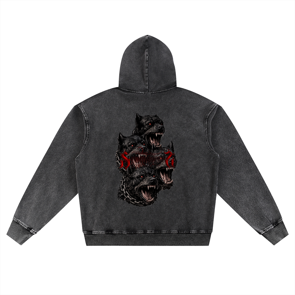Spwntaneouz “Red Eyes” Snow Wash Hoodie